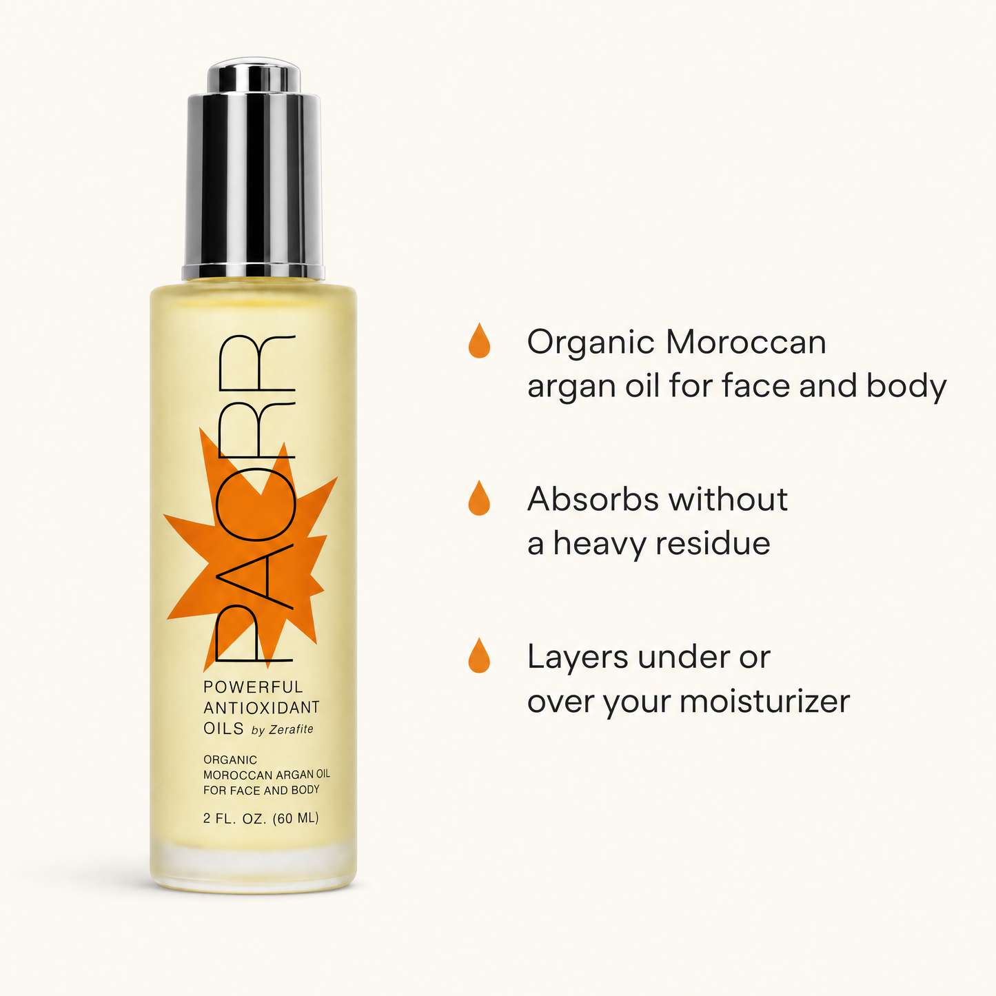 Paorr argan oil benefits: organic Moroccan argan oil for face and body; absorbs without a heavy residue; layers under or over your moisturizer.