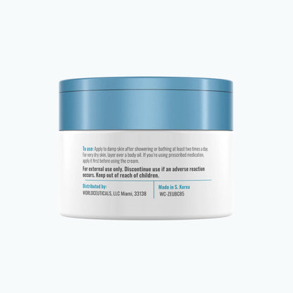Back label of Zerafite Ultra Rich Body Cream, listing directions for use and caution text.