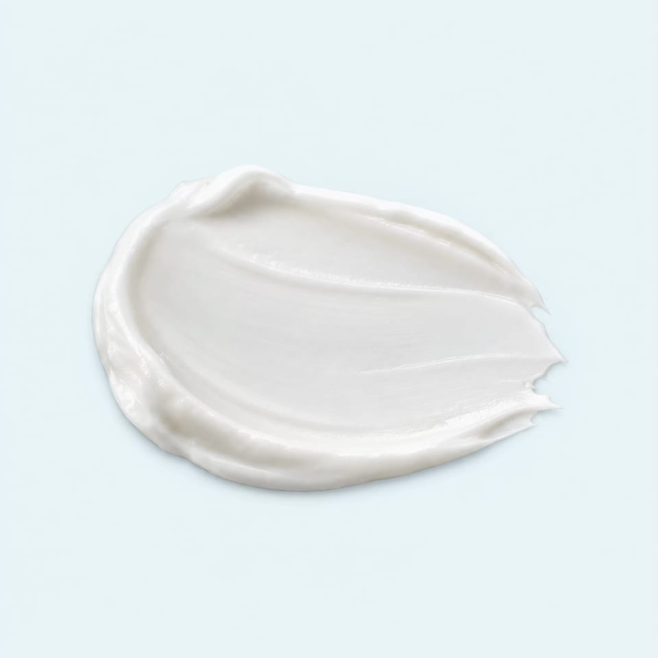 The three ribbons of cream folded into one smooth layer, an illustration